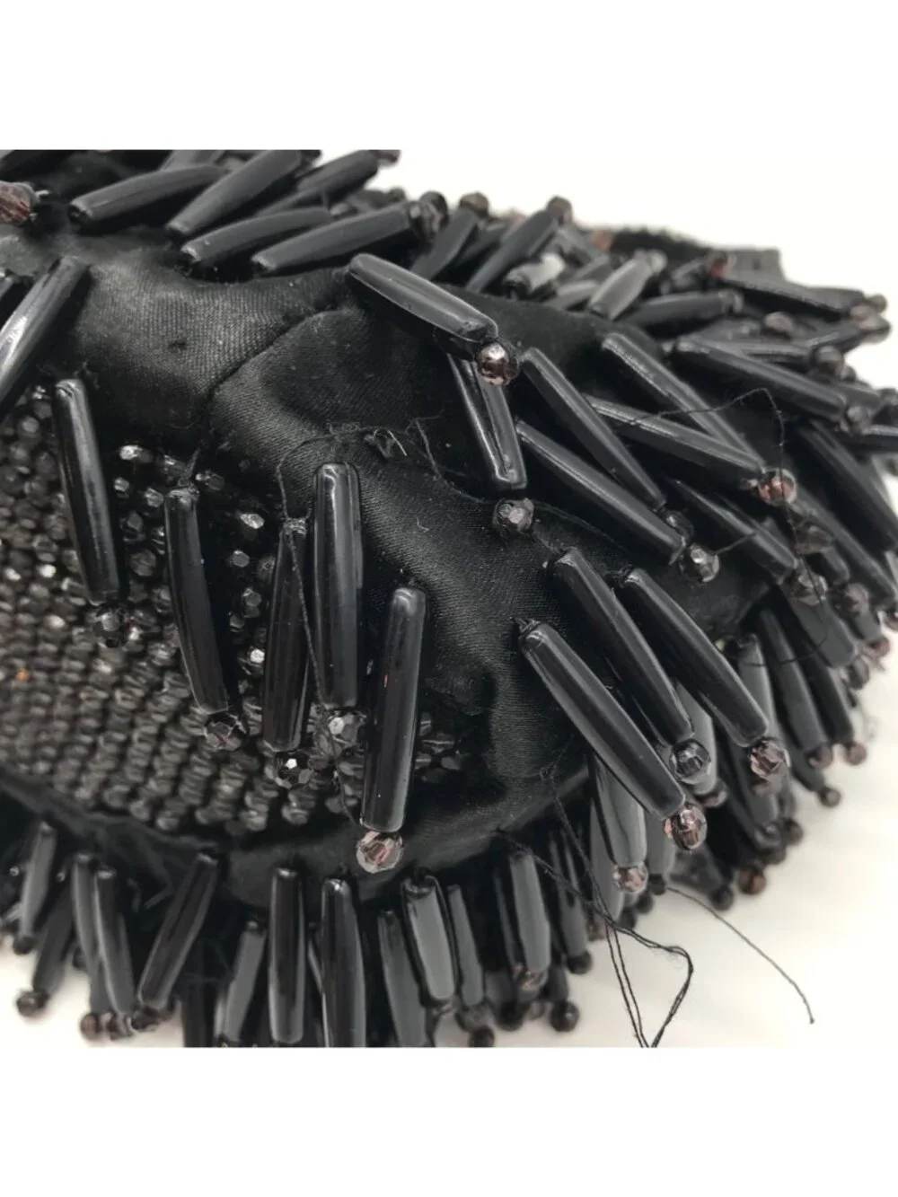 Unbranded Black Beaded Fringe Handbag - Picture 7 of 10